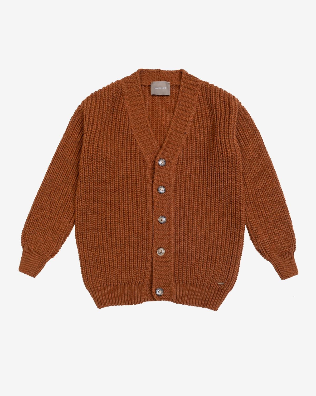 MAGLIONE CARDIGAN LAVORATO