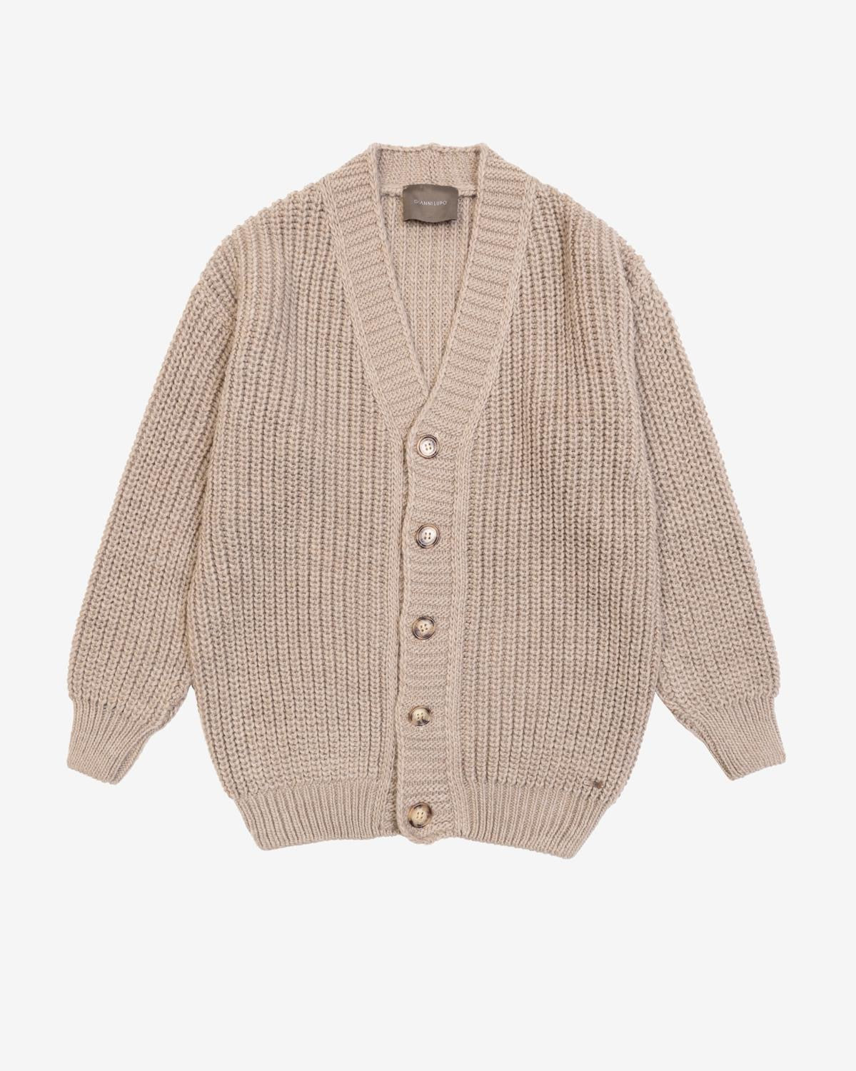 MAGLIONE CARDIGAN LAVORATO