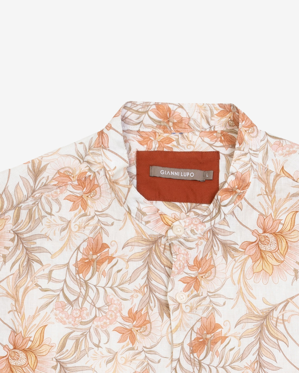 CAMICIA COREANA FLOREALE IN LINO