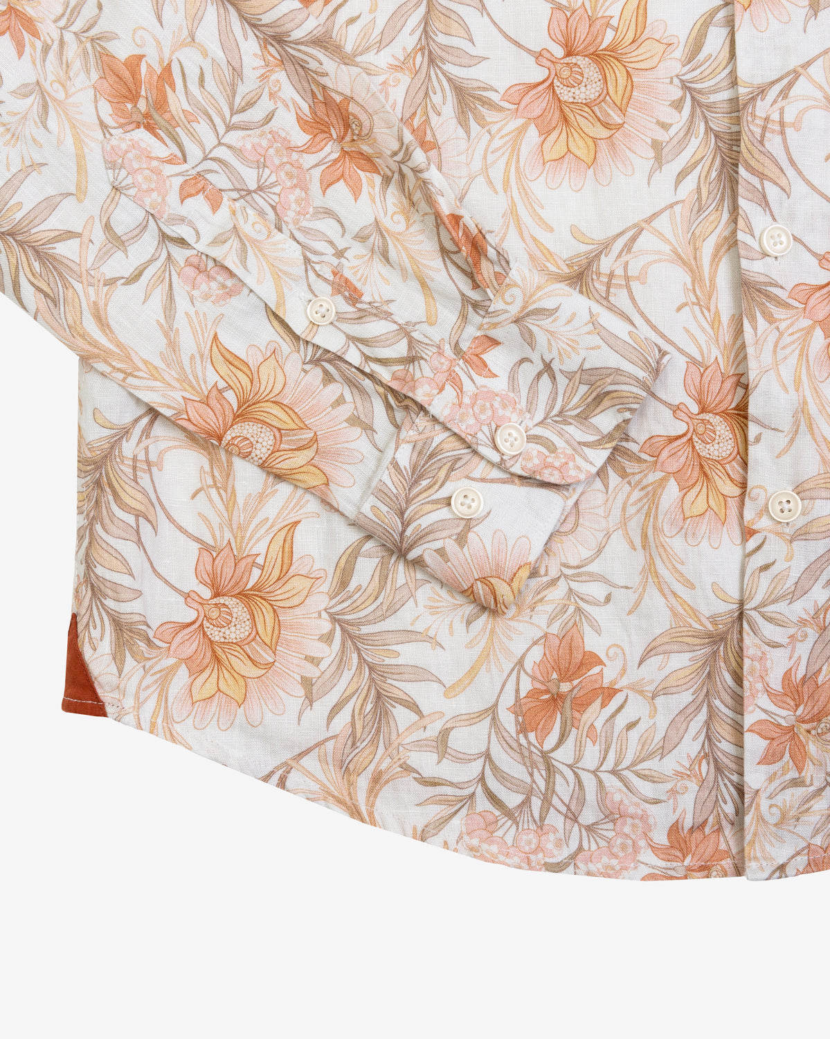 CAMICIA COREANA FLOREALE IN LINO